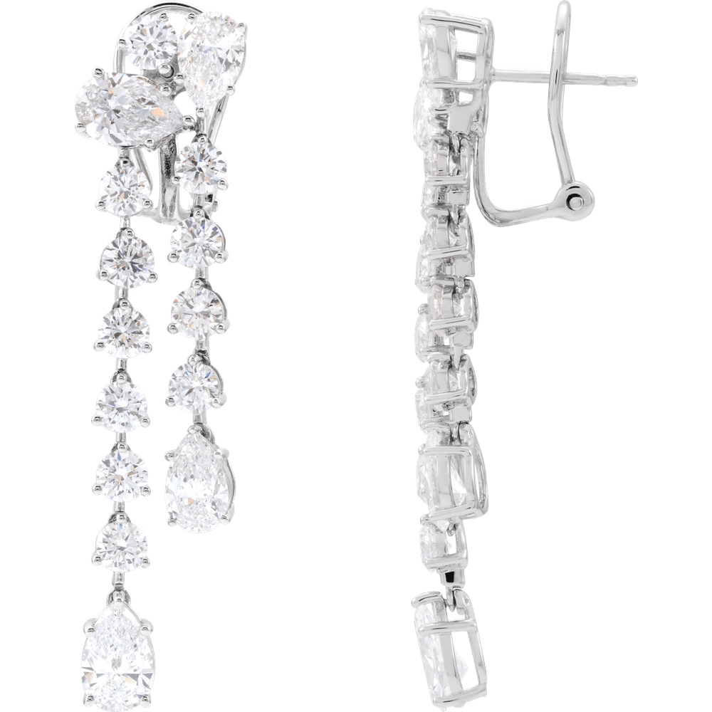 Étoile Cascade Diamond Earrings 14K White Gold