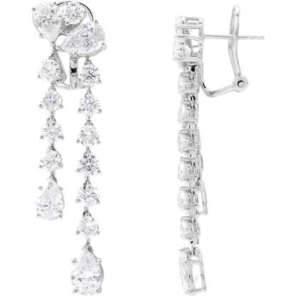 Étoile Cascade Diamond Earrings 14K White Gold