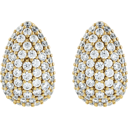 Éclipse Pavé Diamond Earrings 14K Gold