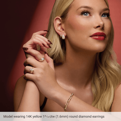 Éclipse Pavé Diamond Earrings 14K Gold