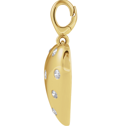 Amour Éternel Diamond Heart Pendant 14K Gold