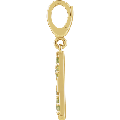 Citrine Éclat Lime Pendant 14K Gold & Natural Peridot