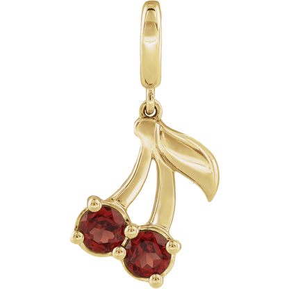 Cerise Éclat Garnet Pendant 14K Gold