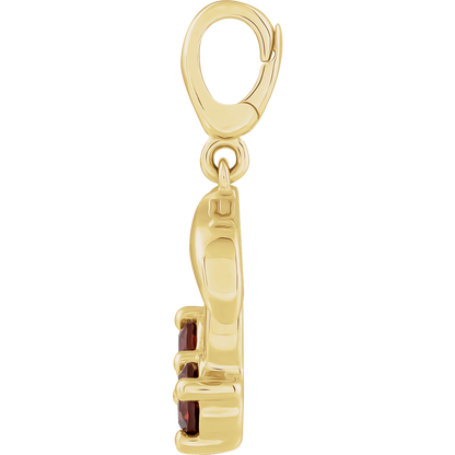 Cerise Éclat Garnet Pendant 14K Gold