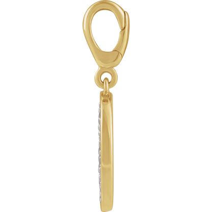 Éclat Pavé Disc Pendant 14K Gold & Natural Diamonds