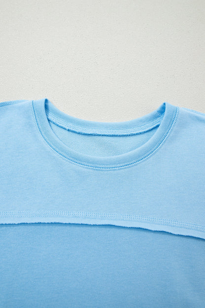 Solid Drop Shoulder Boxy Tee & Barrel Pants Set