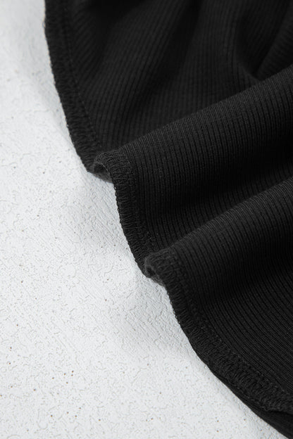 Solid Oversize Sweatshirt and Ribbed Leggings Set