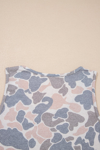 Retro Camo Oversize Tank Top