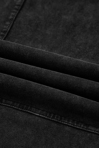 Mineral Wash Reverse Seam Drawstring Elastic Waist Pants