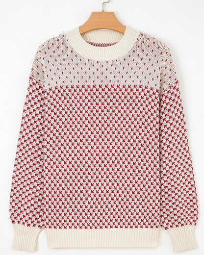 Judith Sleeve Knit Sweater - Red