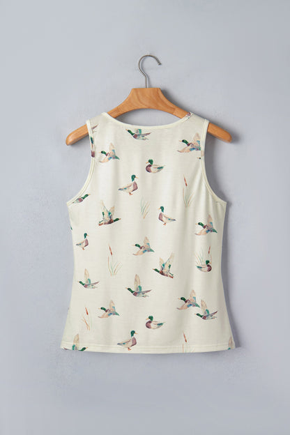 Western Mallard Round Neck Tank Top
