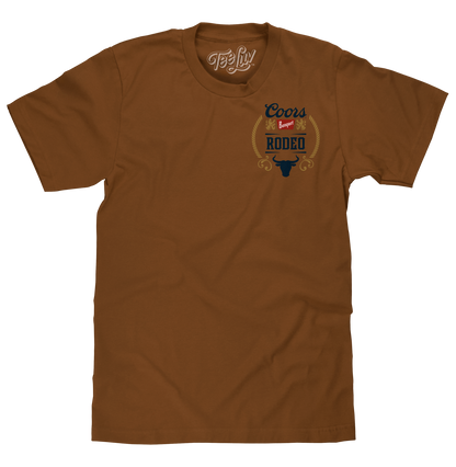 Coors Banquet Rodeo Bull Beer Front and Back T-Shirt