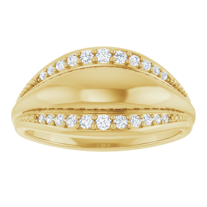 Éclat Ligne Diamond Ring 14K Gold