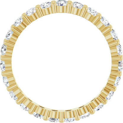 2.5mm Shared-Prong Diamond Eternity Ring  14K Yellow Gold