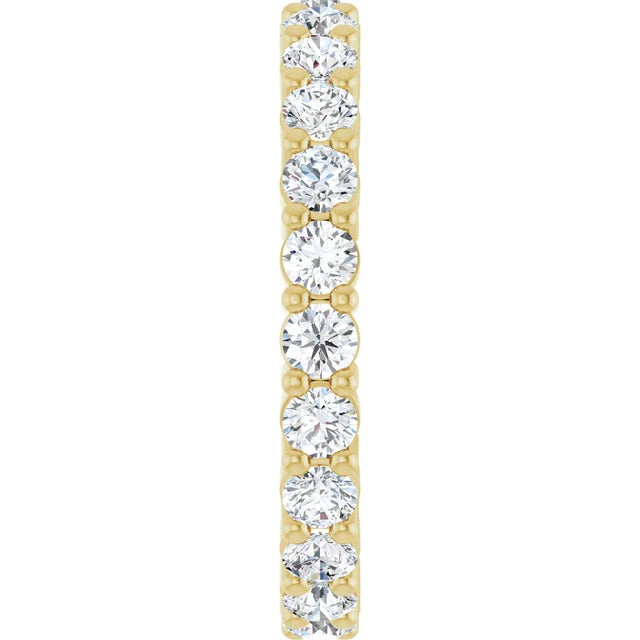 2.5mm Shared-Prong Diamond Eternity Ring  14K Yellow Gold