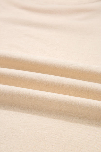 Flower Patchwork Raw Edge Drop Shoulder Top