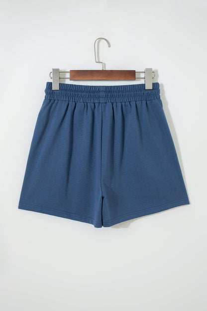 Colorblock Patchwork Varsity Stripe Drawstring Shorts