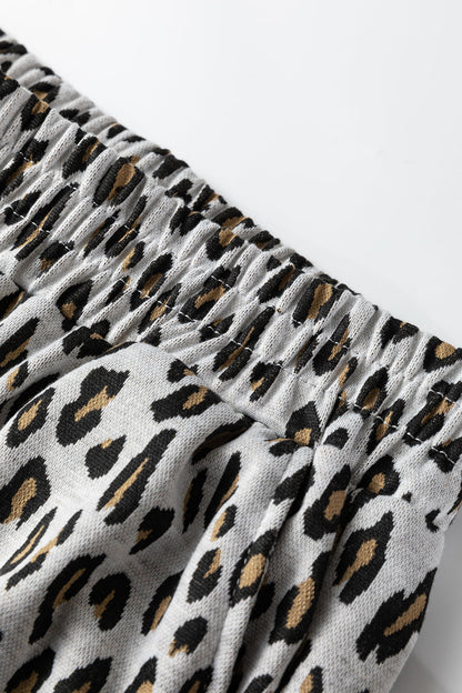 Leopard Short Sleeve Tee & Pants Set