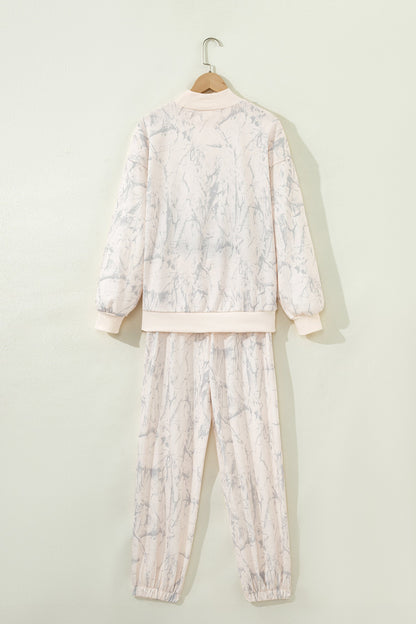 Camo Long Sleeve Top and Jogger Pants Set