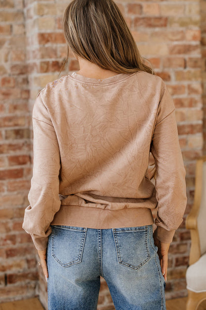 SAVED BY GRACE Embroidered Mineral Wash Sweatshirt