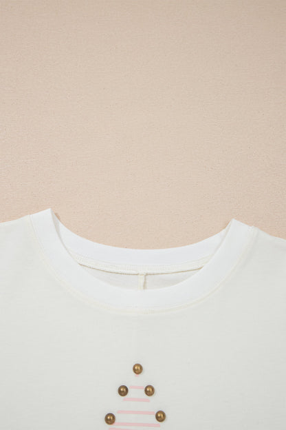 Western Star Studded Detail Short Sleeve Top