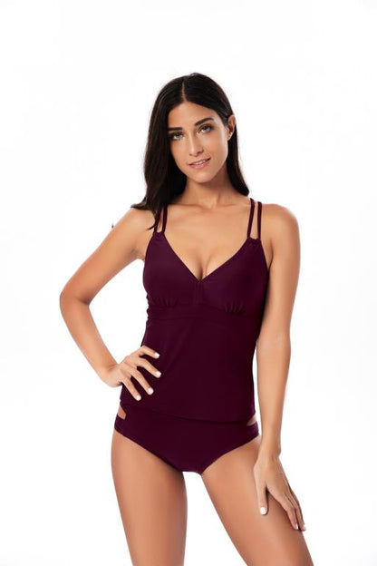 Swimsuit Women Sexy Solid Color Swimsuit Women Split Swimsuit