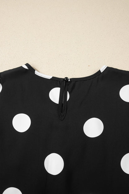 Polka Dot Pleated Tank & Wide Leg Pant Set