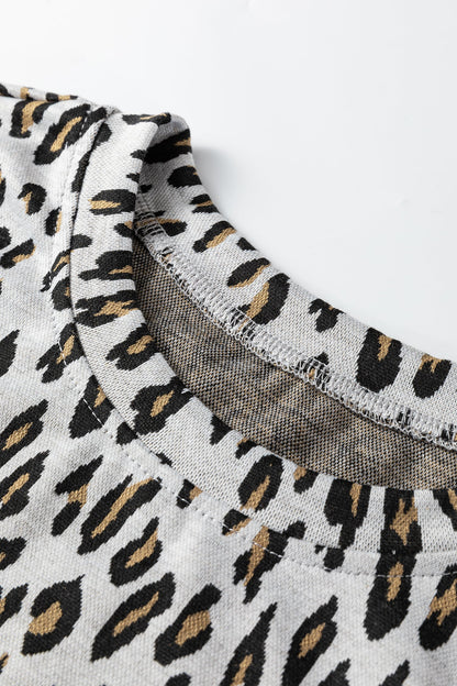 Leopard Short Sleeve Tee & Pants Set