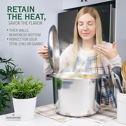 Stock Pot with Lid 18 Quarts