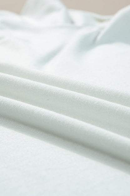 Plus Size Solid Rolled Short Sleeve T-Shirt