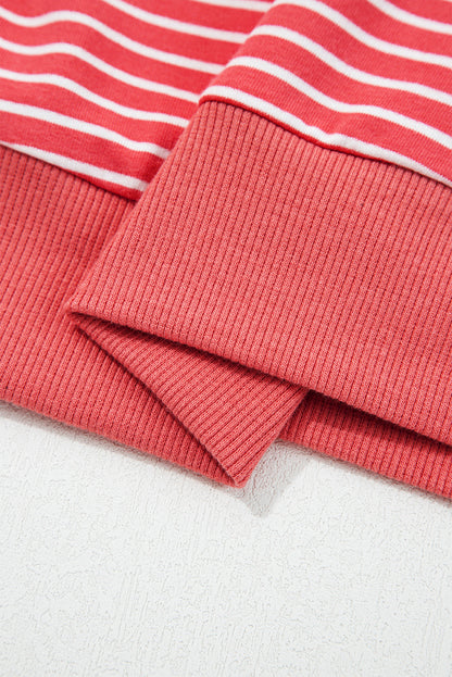 Stripe Puff Long Sleeve Hoodie