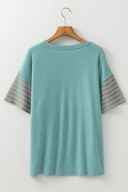 Colorblock Stripe Short Sleeve T-Shirt