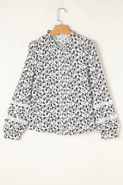 Floral Lace Puff Sleeve Top