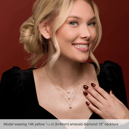 Éclat Solitaire Emerald-Cut Diamond Necklace