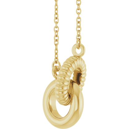 Liaison Éternelle Necklace 14K Gold Interlocking Circles