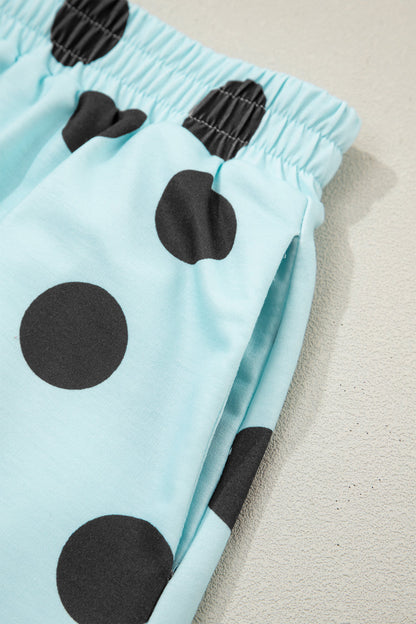 Polka Dot Short Sleeve Top & Mini Skort Set