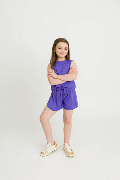 Purple Butterfly Shorts