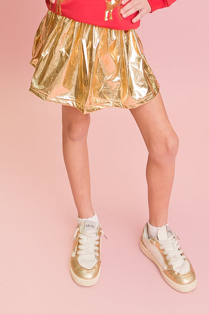 Gold Metallic Skort