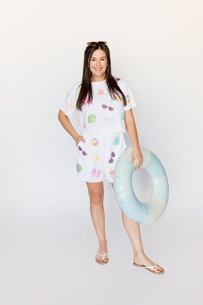 Beach Terry Cloth White Bottom