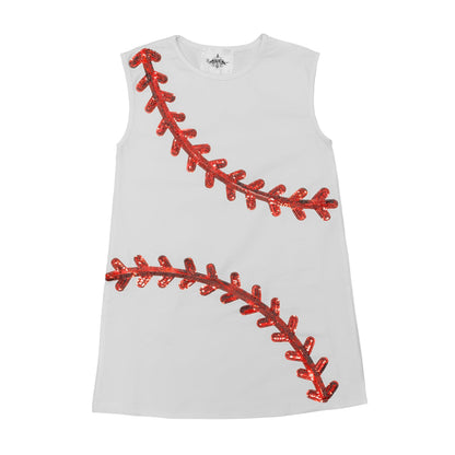 Baseball White Dress