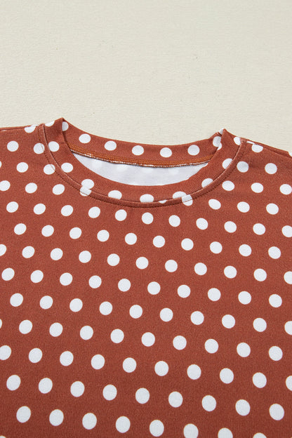 Polka Dot Short Sleeve Top & Shorts Set