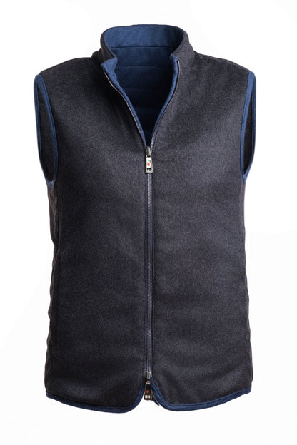 Kired by Kiton REA Cashmere Reversible Vest