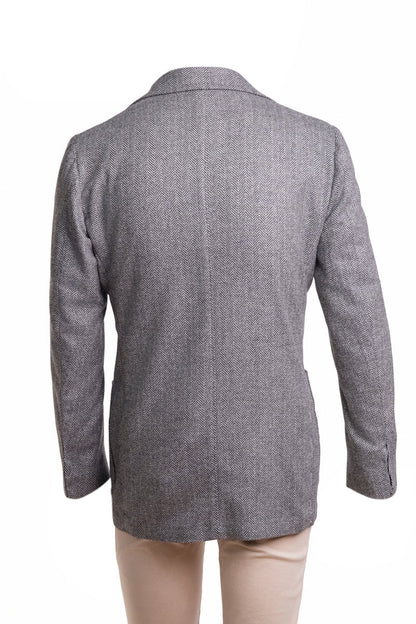 Sartorio Herringbone Virgin Wool-Silk-Cotton Sport Jacket