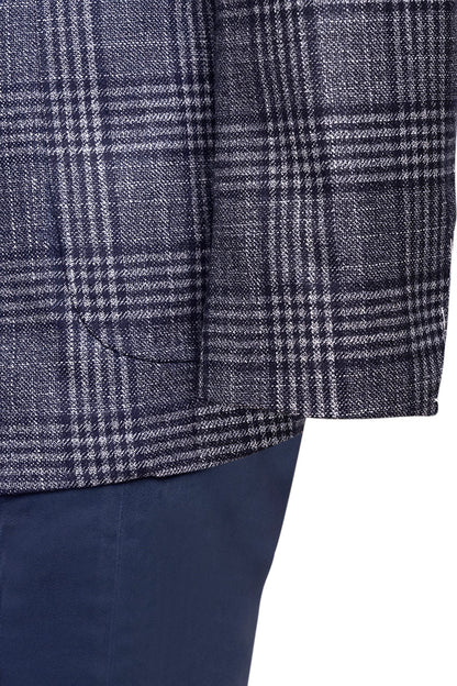 Sartorio Checked Wool-Silk-Cashmere Sport Jacket