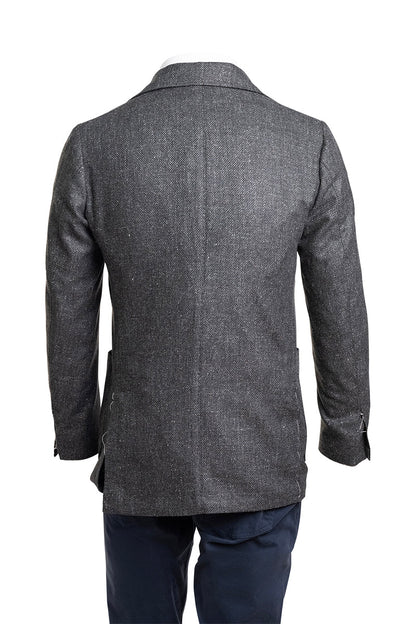 Sartorio Woven Virgin Wool-Silk-Linen Sport Jacket