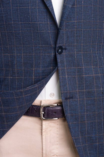 Sartorio Double-Windowpane Wool-Cotton Sport Jacket