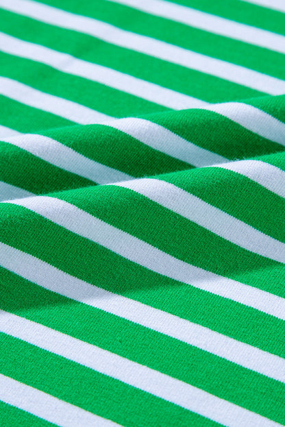 Stripe Cap Sleeve Tee and Shorts Set
