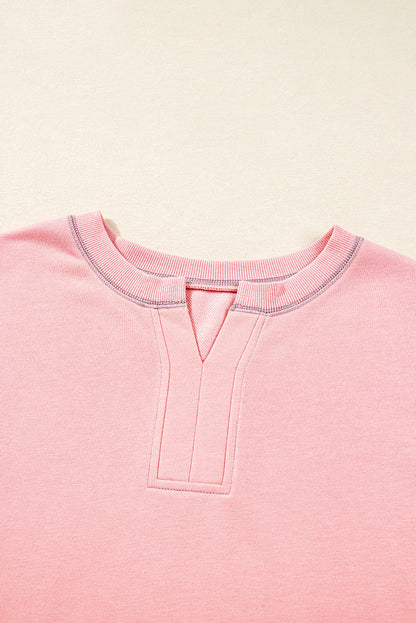 Colorblock Patchwork Reverse Seam Sweatshirt