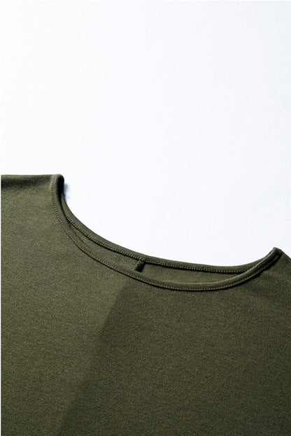 Solid Extended Cuff Long Sleeve Top
