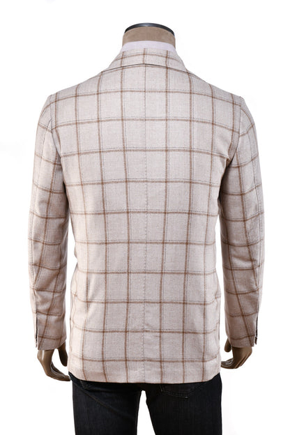 Sartorio Windowpane Virgin Wool-Silk Sport Jacket